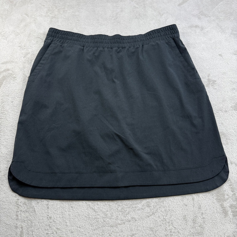 Duluth Trading Co Skort Women's 16 Black Active Ripstop Pockets Gorpcore Hiking